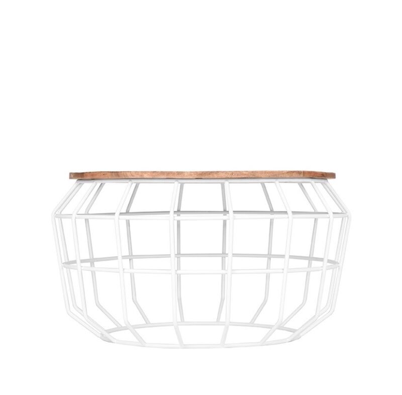 Salontafel Label51, PIXEL, wit/naturel