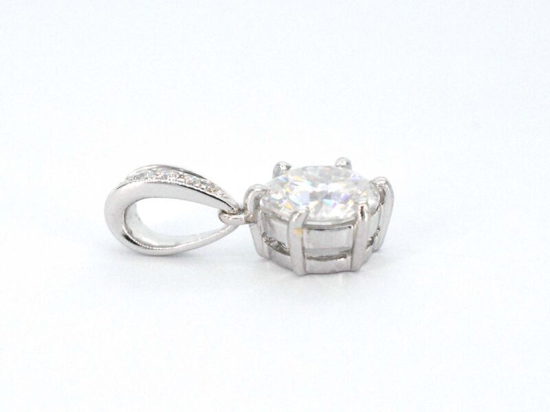 Witgouden solitair hanger met een diamant van 1.00 carat, excl. ketting – foto 5 – kavel bij Onlineveilingmeester