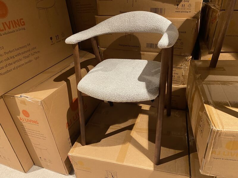 Set van 6 eetkamerstoelen AJ Living, Fred, zand
