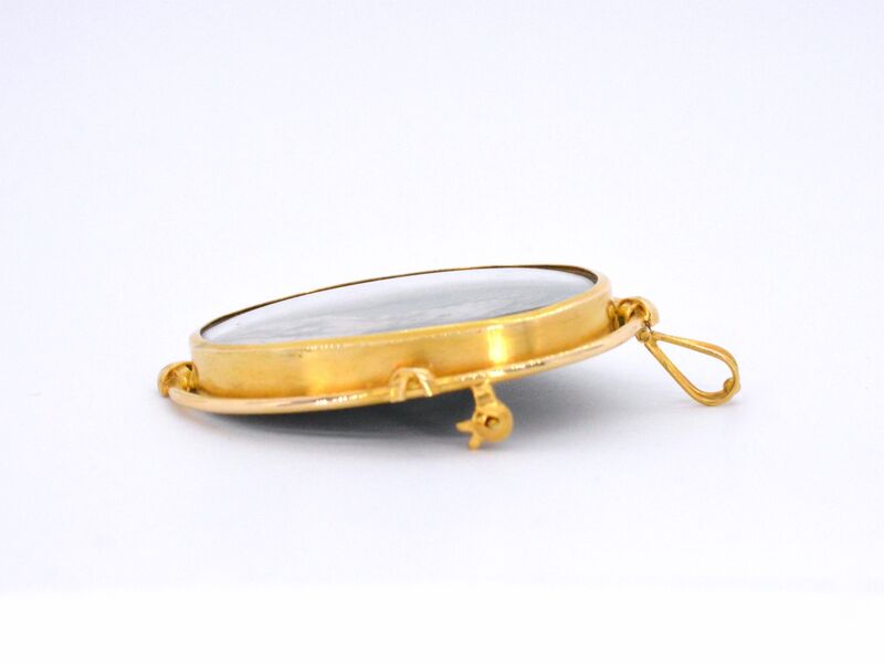 Gouden broche met bijzonder portret – foto 6 – kavel bij Onlineveilingmeester