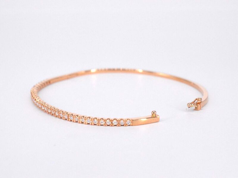 Rosegouden diamanten armband – foto 6 – kavel bij Onlineveilingmeester