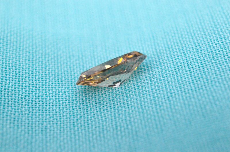 Diamant - 0.49 carat natuurlijke champagne gekleurde marquise diamant (gecertificeerd) – foto 3 – kavel bij Onlineveilingmeester
