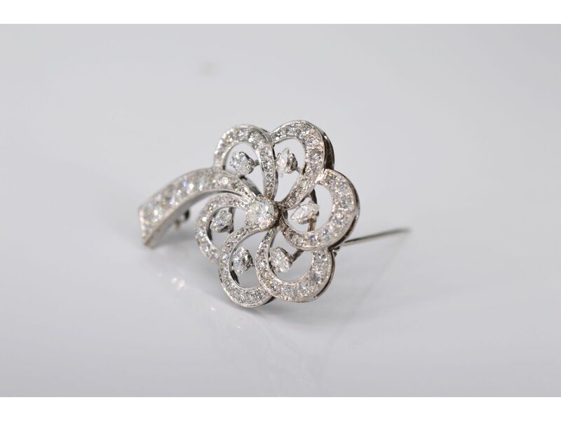 Antieke broche met diamanten – foto 2 – kavel bij Onlineveilingmeester