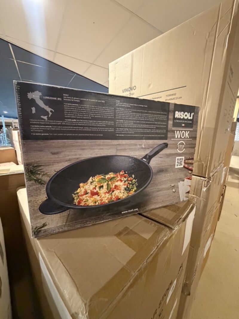 Wok pan Explora Italia Risolie, zwart