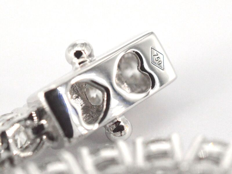 Witgouden tennisarmband met 5.00 carat natuurlijke briljant geslepen diamanten – foto 6 – kavel bij Onlineveilingmeester