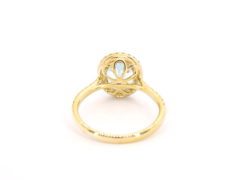 Gouden entourage ring met ovaal geslepen topaas – foto 7 – kavel bij Onlineveilingmeester