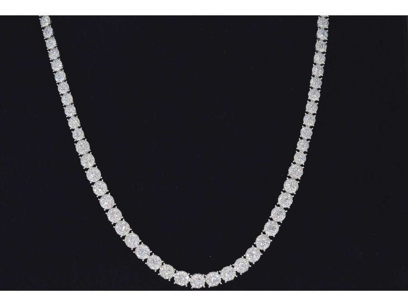 Witgouden collier met diamanten 10.00 carat – kavel bij Onlineveilingmeester