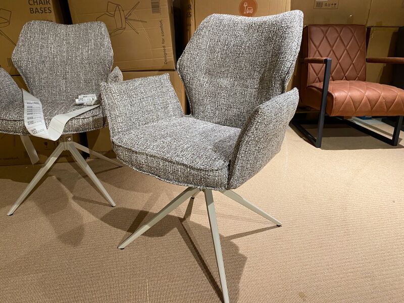 Set van 6 eetkamerstoelen AJ Living, Salsa, taupe