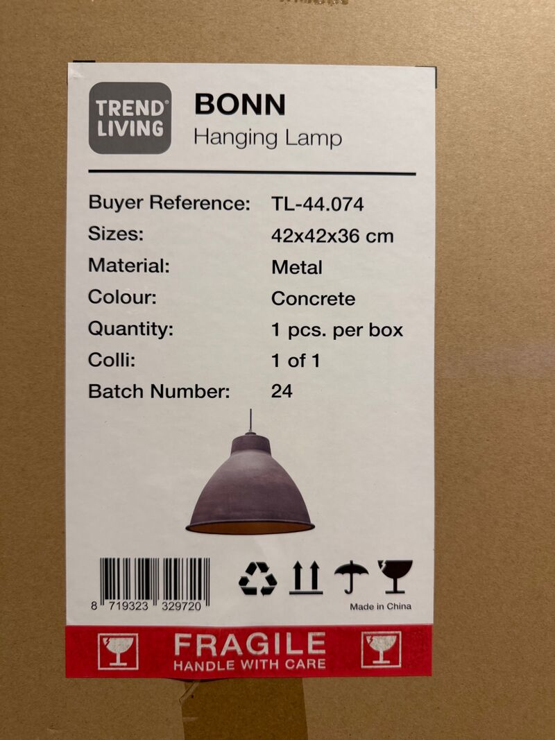 Hanglamp Trend living, Bonn, metal