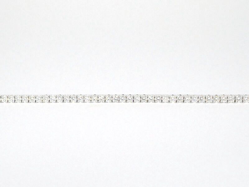 Witgouden tennisarmband met 5.00 carat natuurlijke briljant geslepen diamanten – foto 5 – kavel bij Onlineveilingmeester