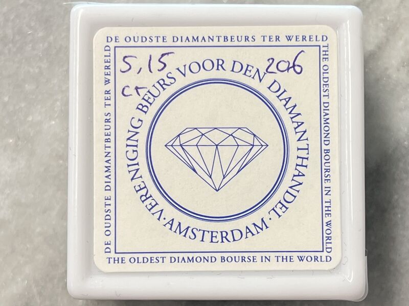 Diamant - 5.15 carat natuurlijke zwarte diamant (gecertificeerd) – foto 2 – kavel bij Onlineveilingmeester