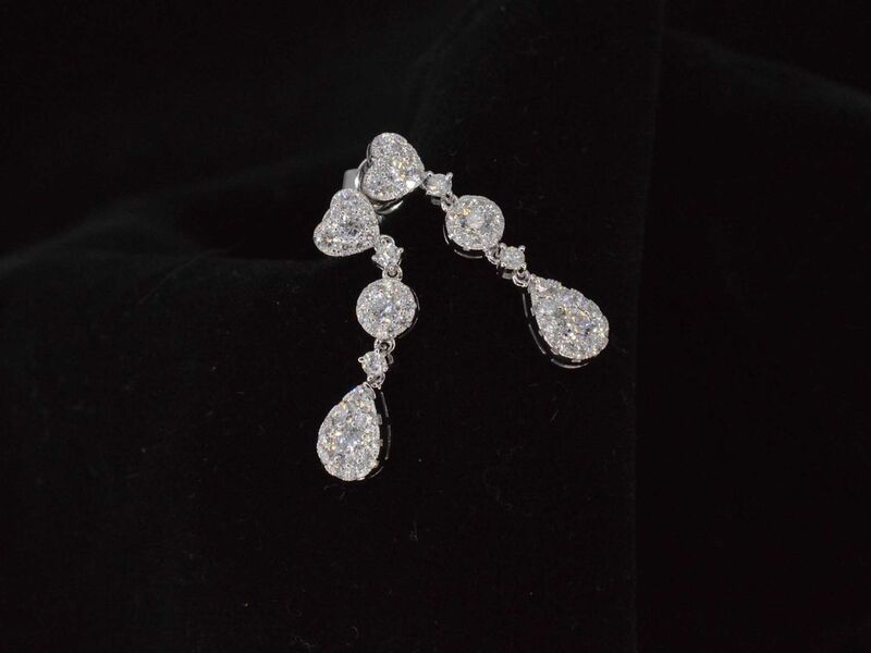 Witgouden diamanten oorhangers met diamanten 1.50 carat – foto 8 – kavel bij Onlineveilingmeester