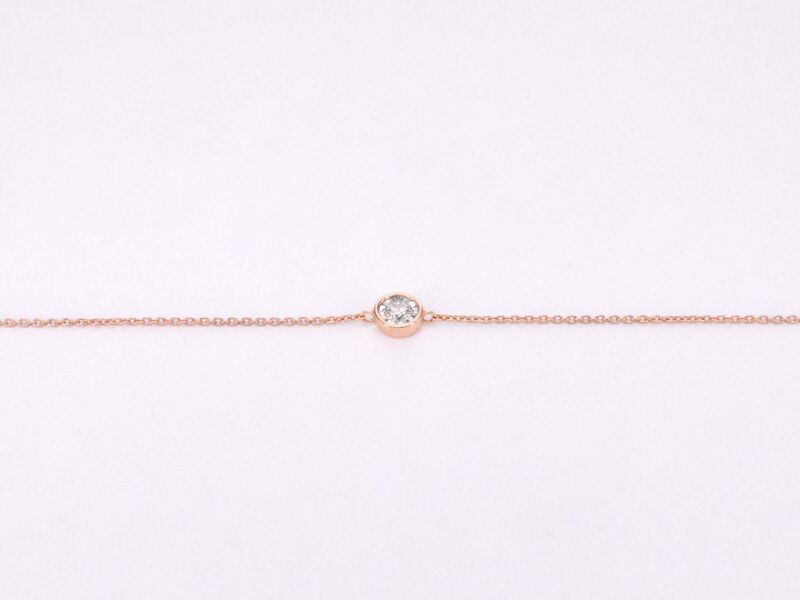 Rosegouden armband met diamant 0.10 carat