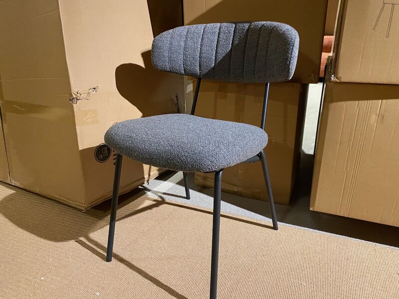 Set van 6 eetkamerstoelen, grijs