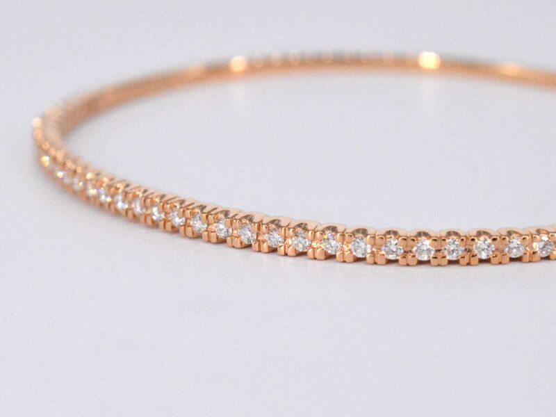Rosegouden diamanten armband – foto 9 – kavel bij Onlineveilingmeester