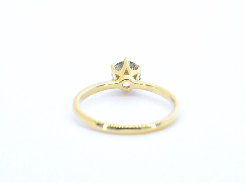 Gouden solitair ring met diamant – foto 7 – kavel bij Onlineveilingmeester
