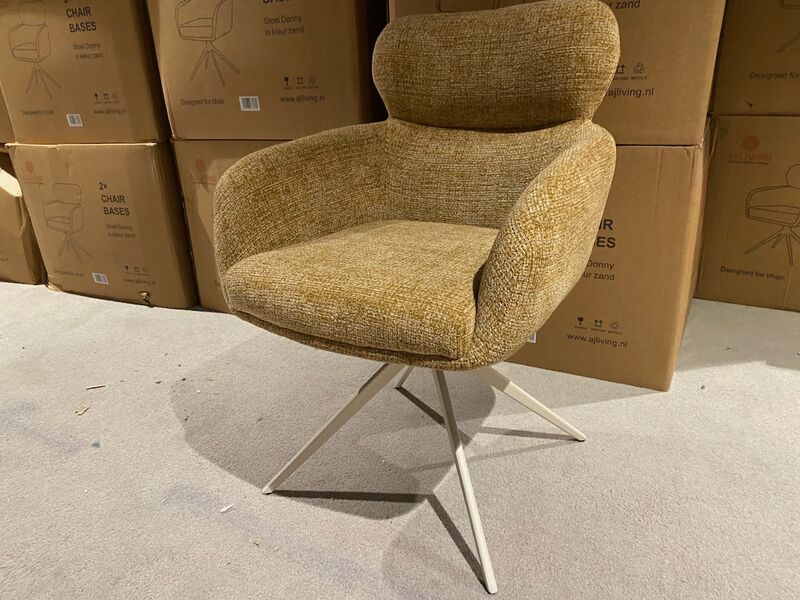 Set van 6 eetkamerstoelen AJ Living, Donny, zand