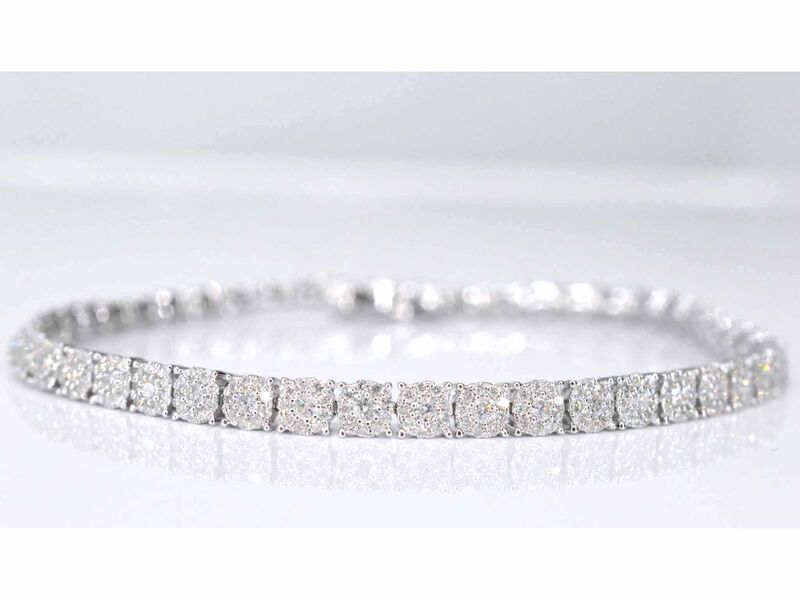 Witgouden tennisarmband met diamanten 3.00 carat