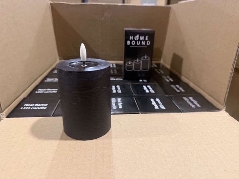 50 stomp led kaarsen Homebound, zwart