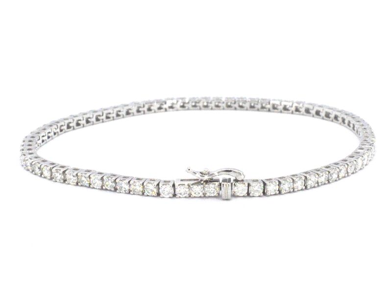 Witgouden armband met diamanten 3.50 carat – kavel bij Onlineveilingmeester