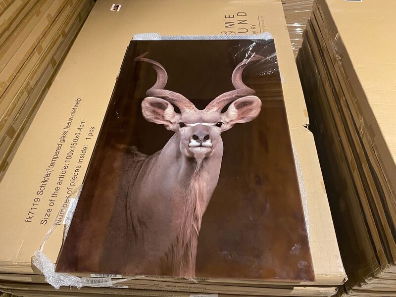 Schilderij gehard glas Kudu