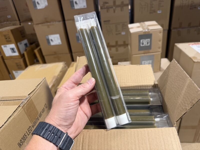 30 sets van 2 stuks led kaarsen Homebound, 871u donkergroen