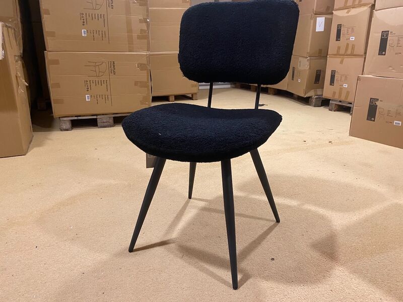 Set van 6 eetkamerstoelen Label51, TED, zwart