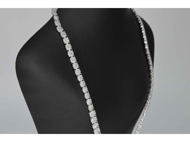 Witgouden collier met diamanten 10.00 carat – foto 5 – kavel bij Onlineveilingmeester