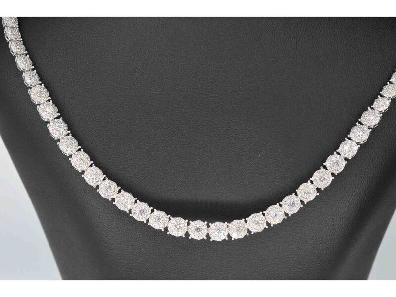 Witgouden collier met diamanten 10.00 carat – foto 4 – kavel bij Onlineveilingmeester