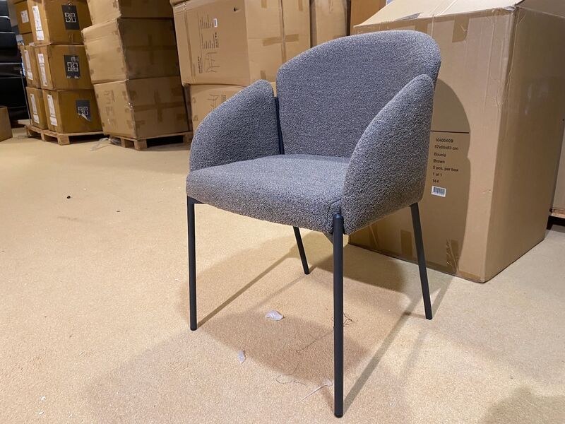 Set van 6 eetkamerstoelen Label51, Huntley, bruin
