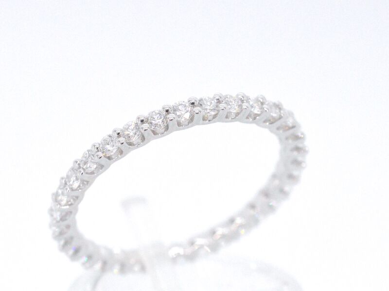 Witgouden alliance ring met briljant geslepen diamant – foto 4 – kavel bij Onlineveilingmeester