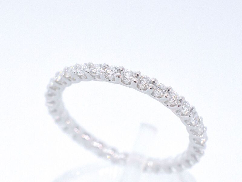 Witgouden alliance ring met briljant geslepen diamant – foto 3 – kavel bij Onlineveilingmeester