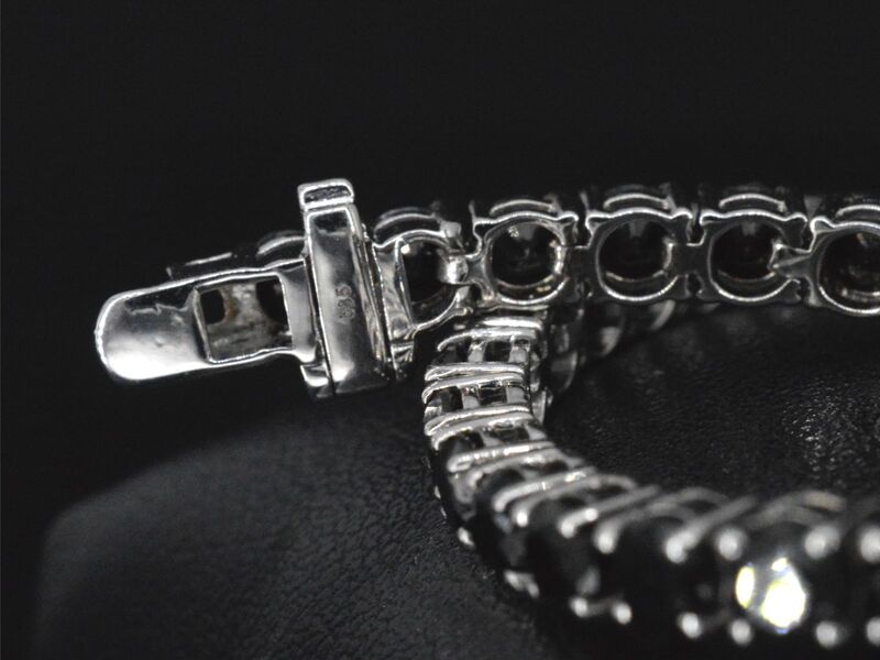 Witgouden armband met 15.00 carat zwarte Briljant geslepen diamanten – foto 9 – kavel bij Onlineveilingmeester