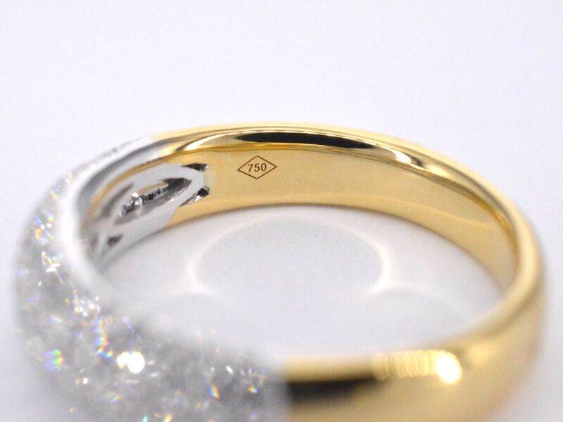 Gouden pave ring met diamanten 0.90 carat – foto 9 – kavel bij Onlineveilingmeester
