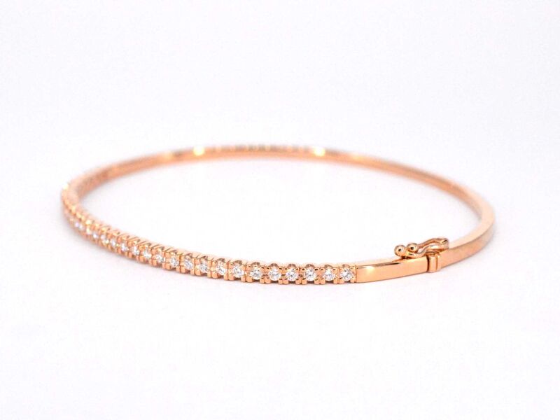 Rosegouden diamanten armband – foto 3 – kavel bij Onlineveilingmeester
