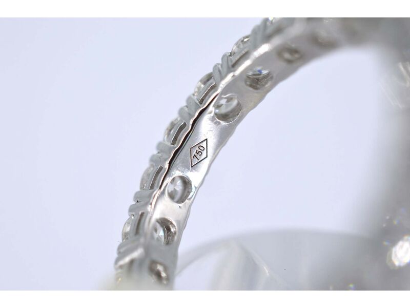 Witgouden alliance ring met diamanten – foto 5 – kavel bij Onlineveilingmeester