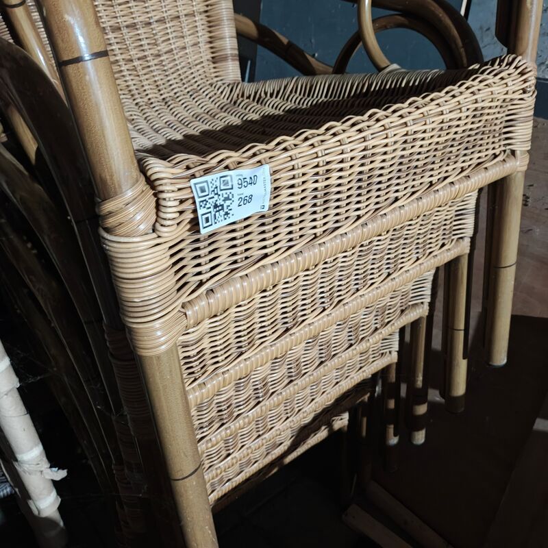 9x Terras stoelen, licht bruin – foto 2 – kavel bij Onlineveilingmeester, Noordwolde