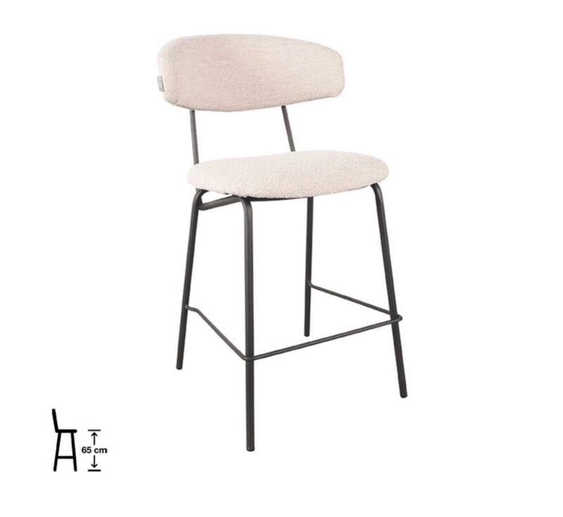 Set van 4 barstoelen, naturel