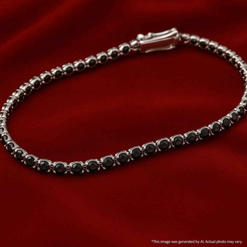 Witgouden tennisarmband met 2.80 carat aan zwarte diamanten – foto 8 – kavel bij Onlineveilingmeester