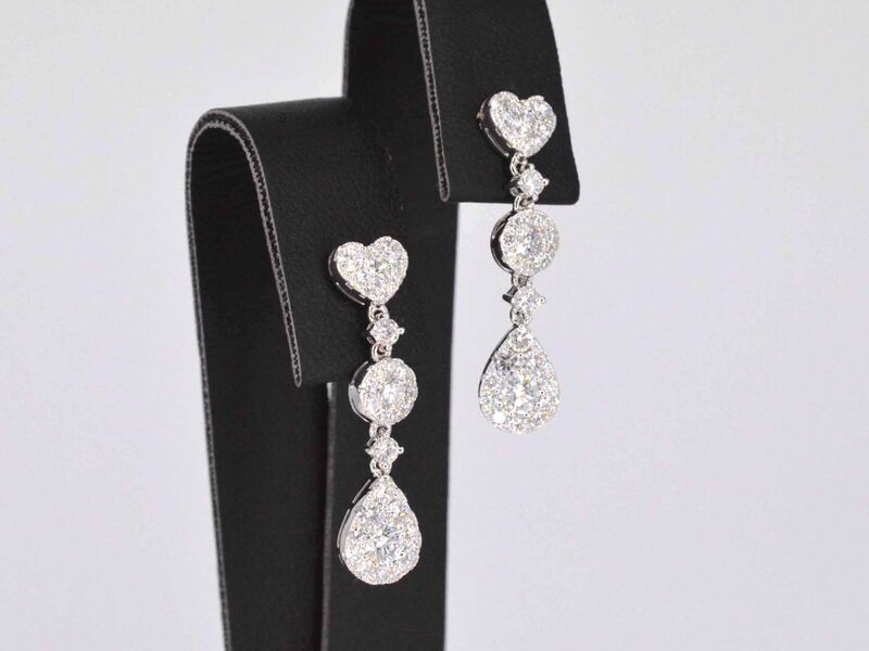 Witgouden diamanten oorhangers met diamanten 1.50 carat – foto 4 – kavel bij Onlineveilingmeester
