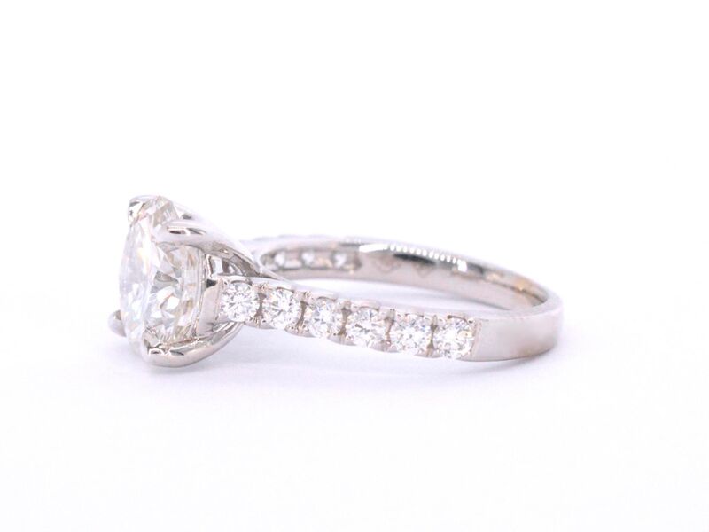 Gouden diamanten solitair ring met een grote diamant van 3.00 carat – foto 6 – kavel bij Onlineveilingmeester