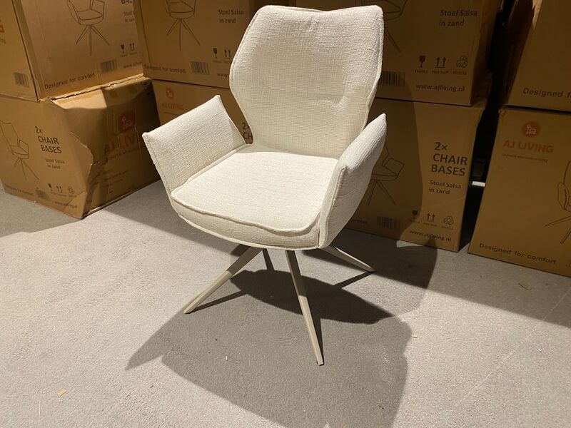 Set van 6 eetkamerstoelen AJ Living, Salsa, zand