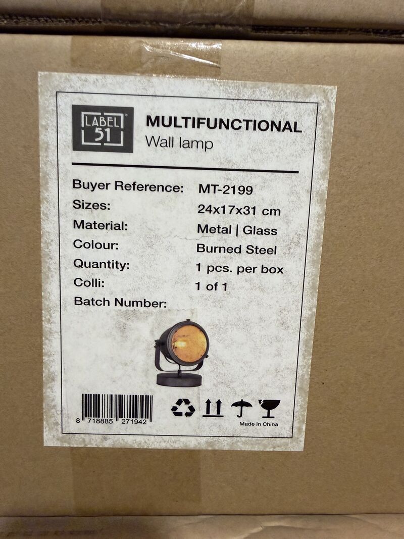 Wand lamp Label51, Multifunctional, metal