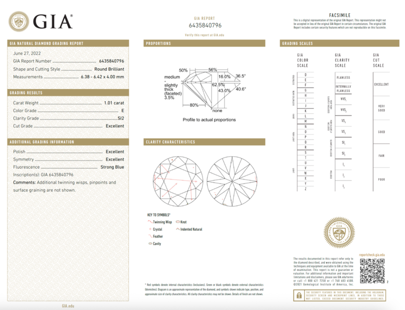 Diamant - 1.01 carat briljant geslepen diamant met een GIA certificaat (gecertificeerd) – foto 3 – kavel bij Onlineveilingmeester