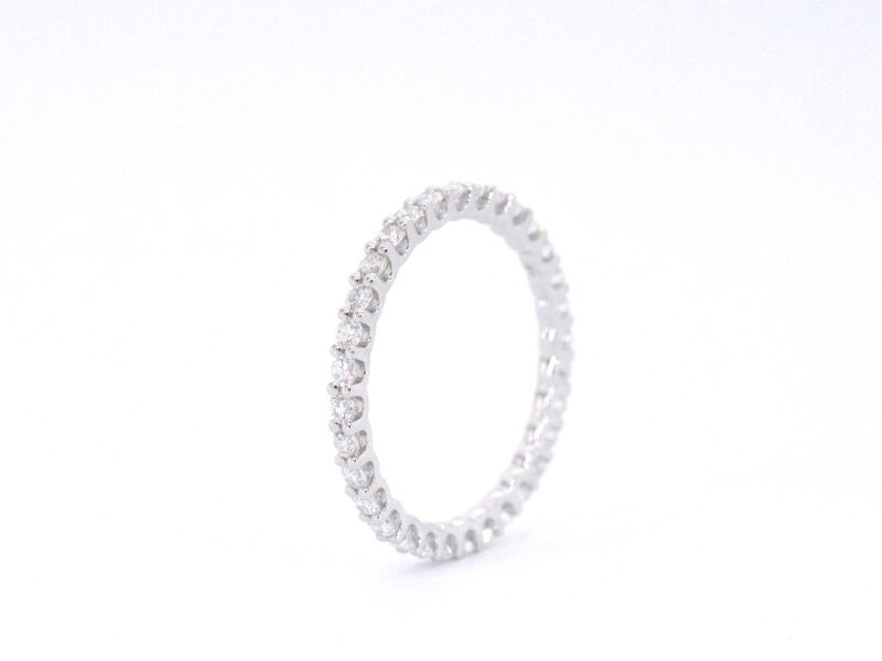 Witgouden alliance ring met briljant geslepen diamant – foto 7 – kavel bij Onlineveilingmeester