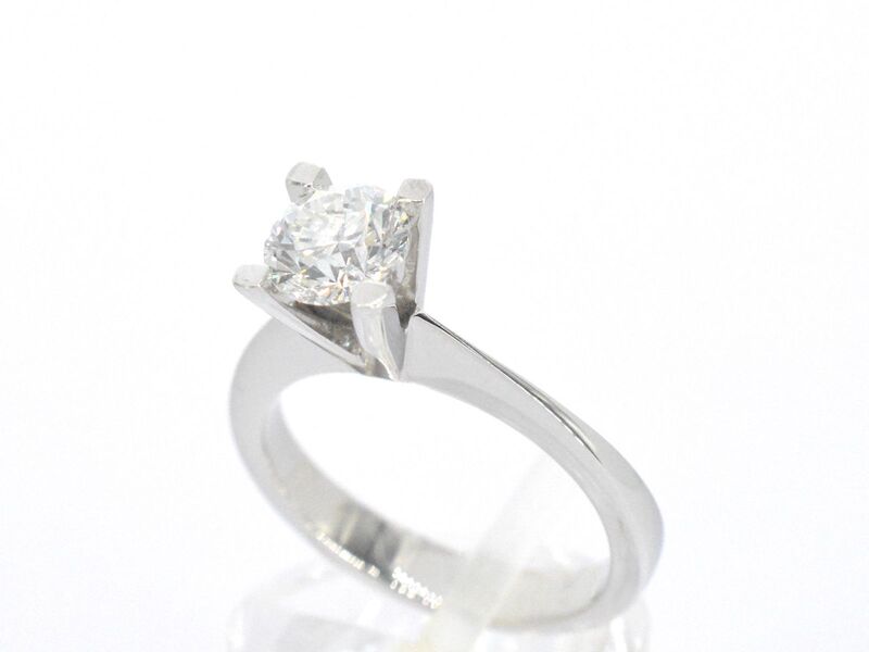 Witgouden solitair ring met diamant – foto 3 – kavel bij Onlineveilingmeester