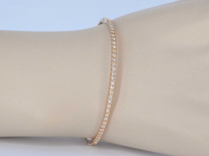 Rosegouden diamanten armband – foto 2 – kavel bij Onlineveilingmeester