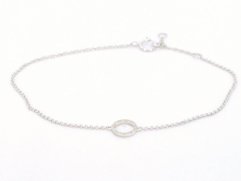 Witgouden armband met diamant – kavel bij Onlineveilingmeester