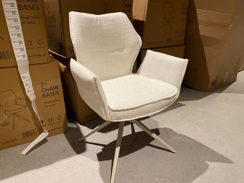 Set van 6 eetkamerstoelen AJ Living, Salsa, zand