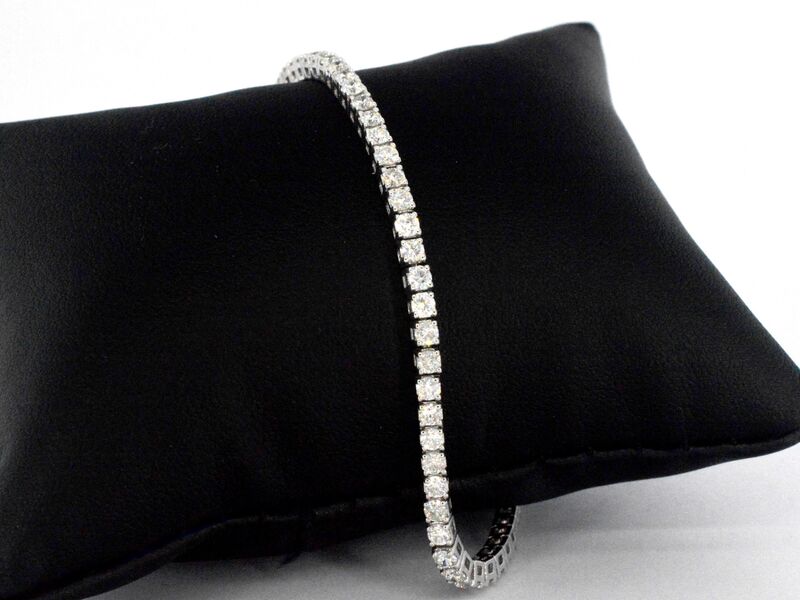 Witgouden armband met diamanten 3.50 carat – foto 4 – kavel bij Onlineveilingmeester